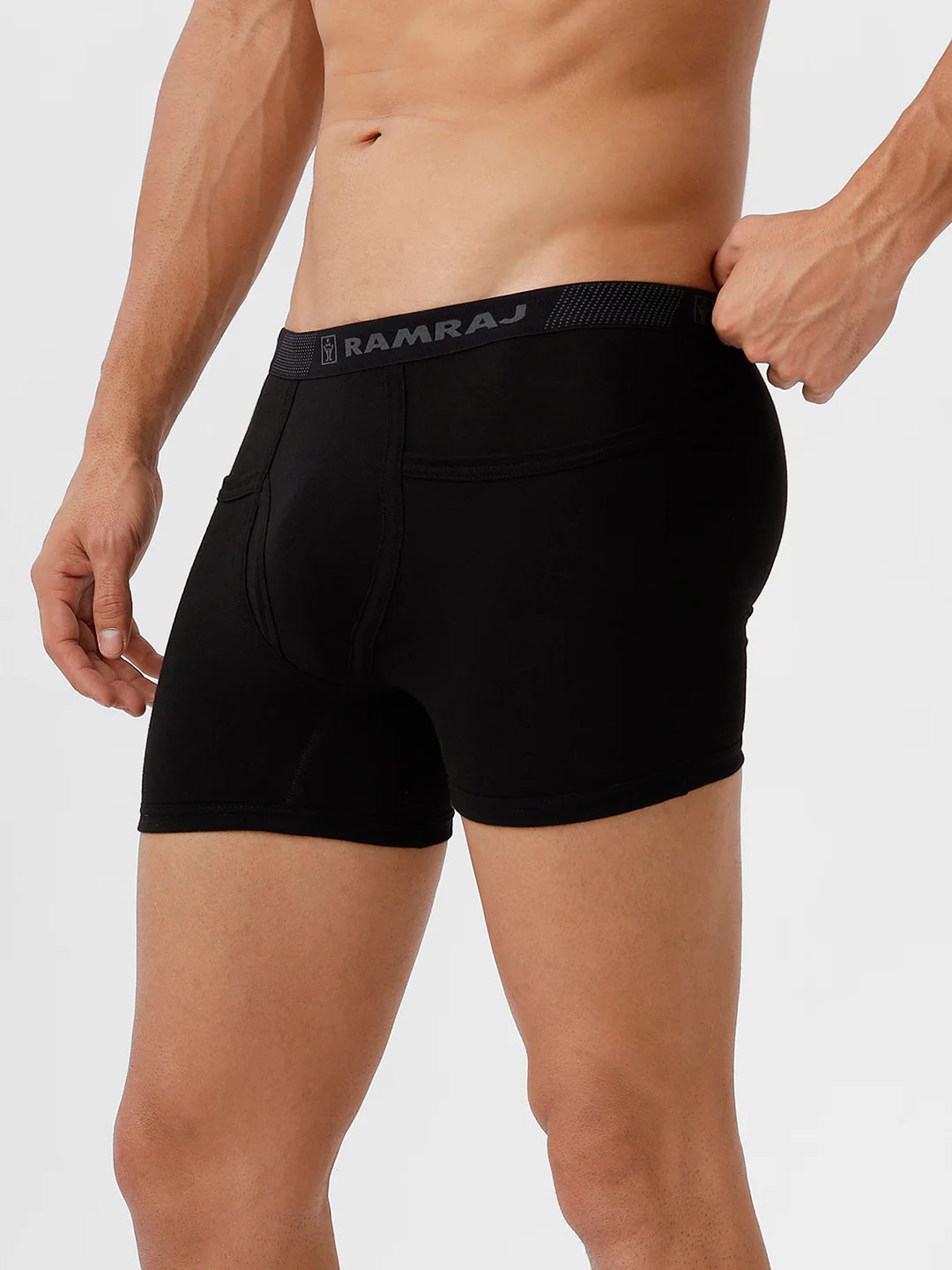 100% Combed Cotton Trunks 2 Pcs Combo Black and GreyMelange Target - Image 2