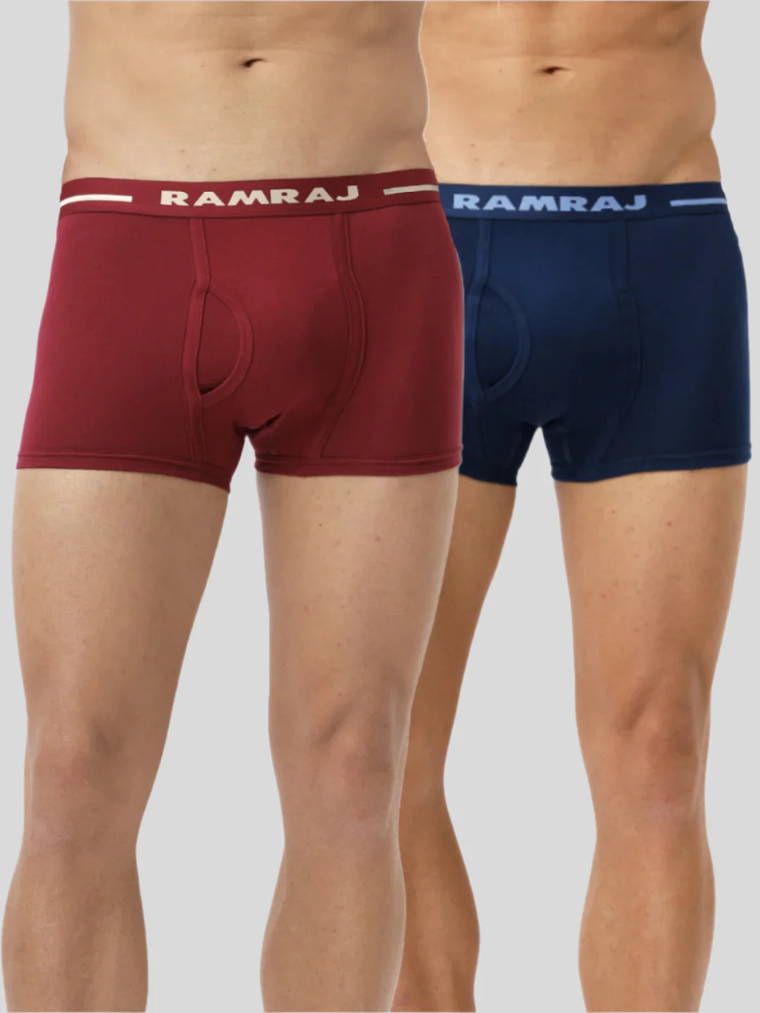 100% Combed Cotton Trunks 2 Pcs Combo Cherry and SP Blue Vintrack