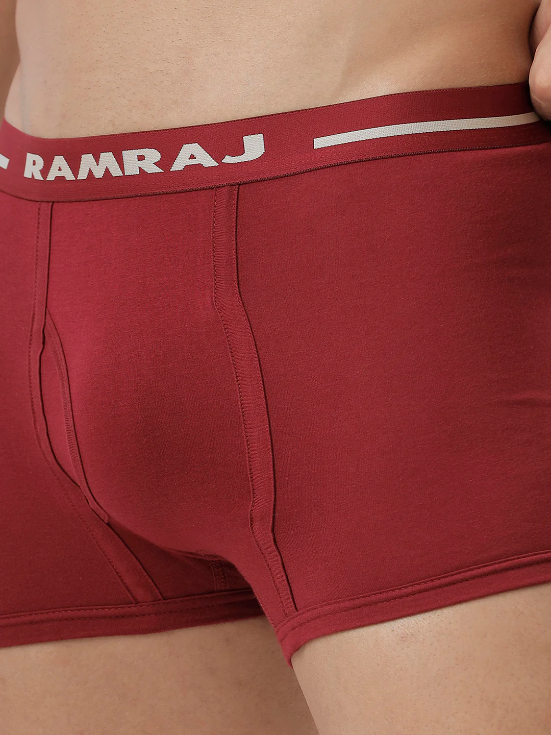 100% Combed Cotton Trunks 2 Pcs Combo Cherry and SP Blue Vintrack - Image 6