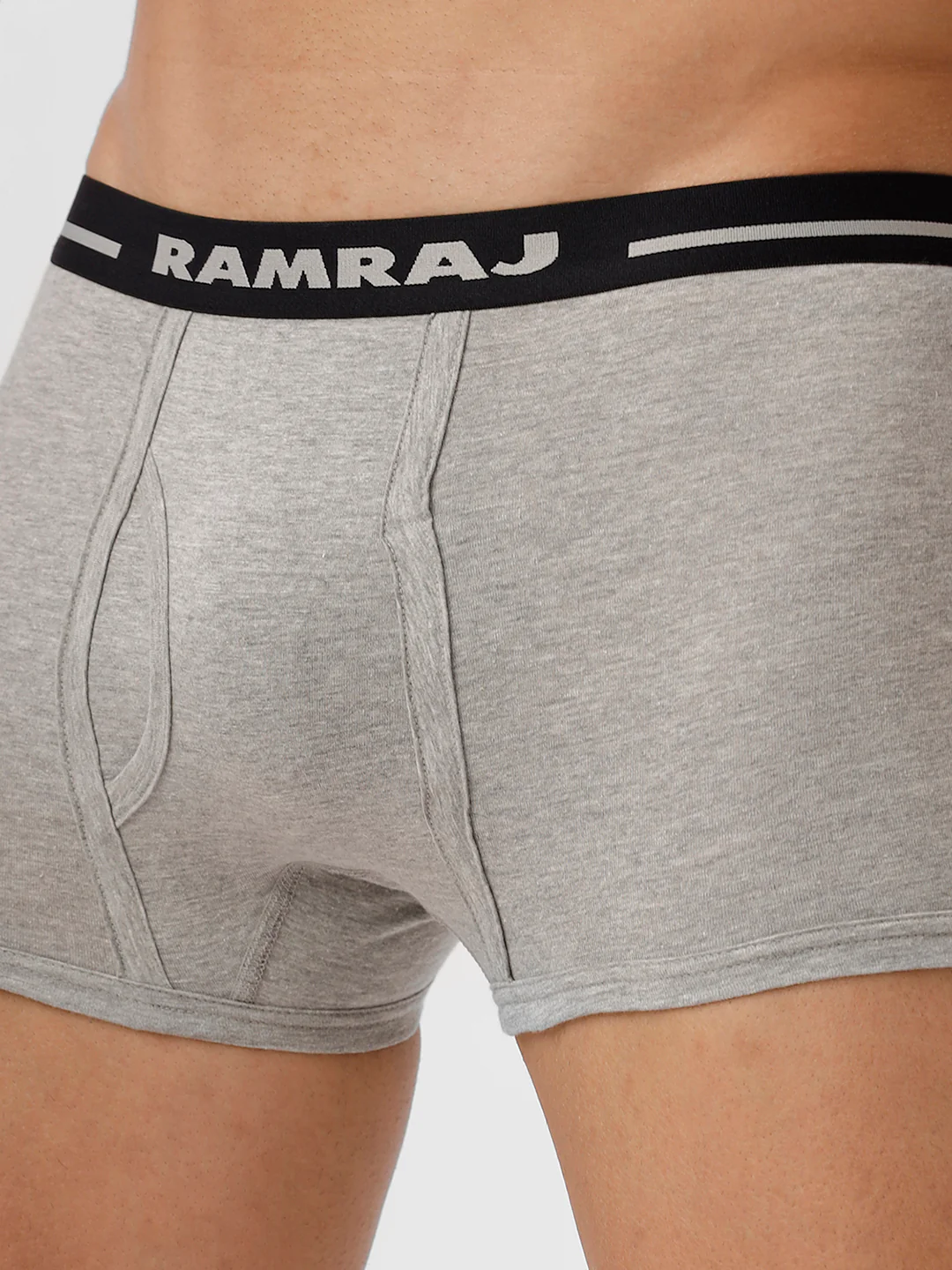 100% Combed Cotton Trunks 2 Pcs Combo GreyMelange and GrapeWine Vintrack - Image 9