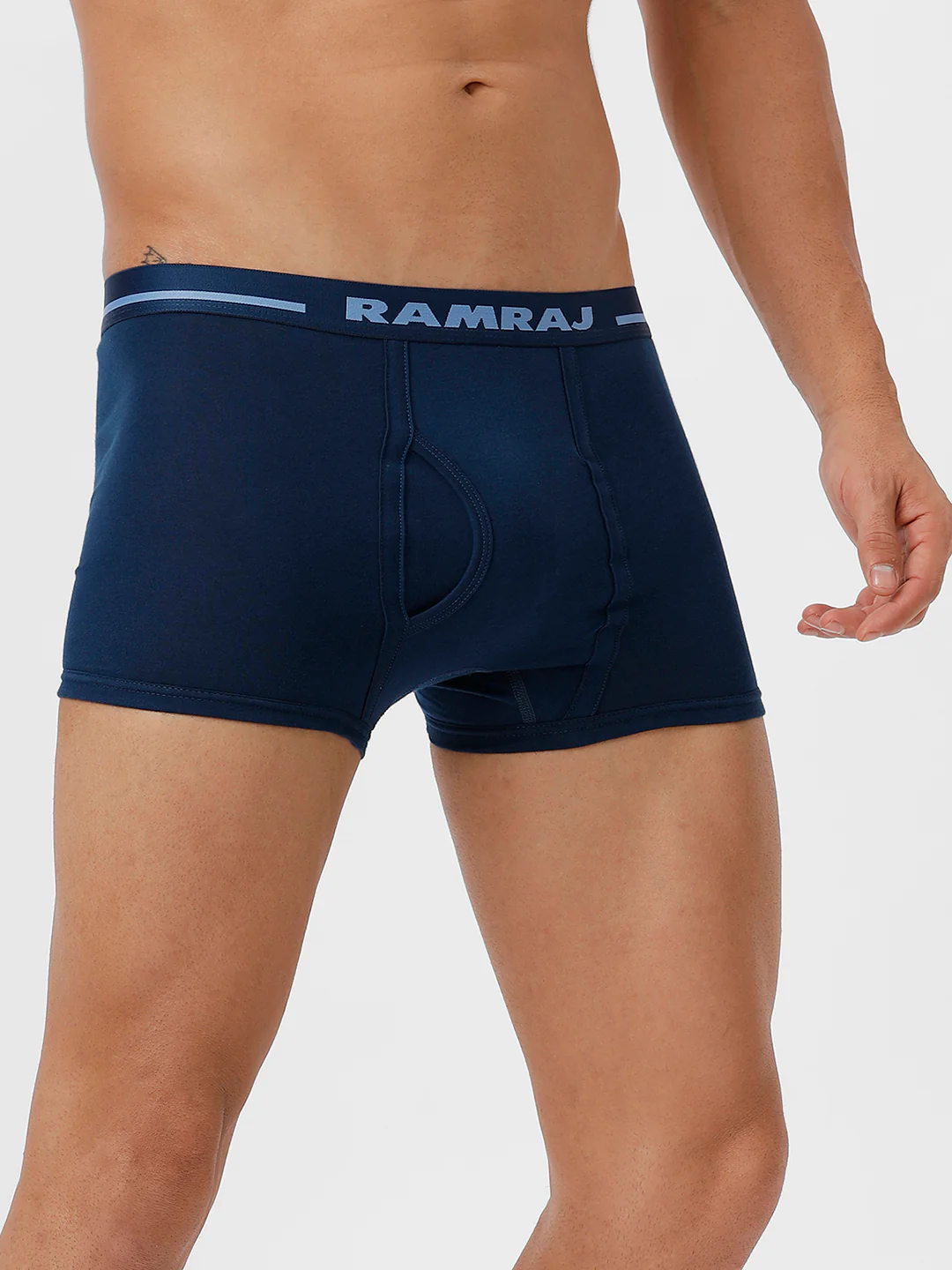 100% Combed Cotton Trunks 2 Pcs Combo GreyMelange and SPBlue Vintrack - Image 4