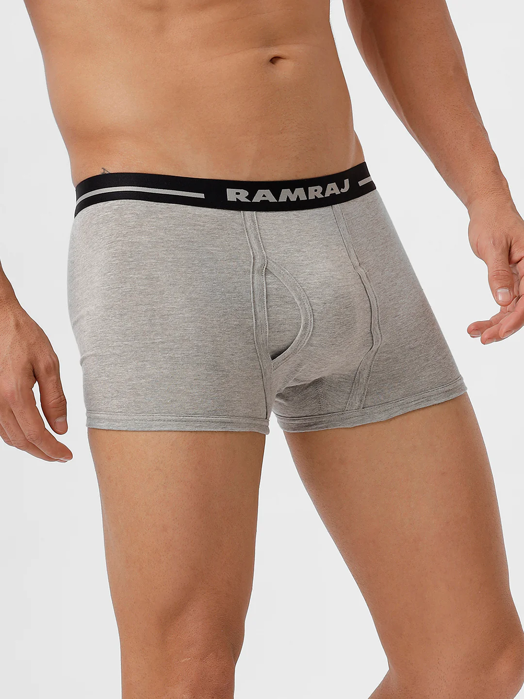100% Combed Cotton Trunks 2 Pcs Combo GreyMelange and SPBlue Vintrack - Image 5