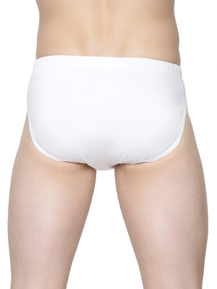 100% Combed Cotton White Inner Elastic Brief Merc (Pack of 2) - Image 4