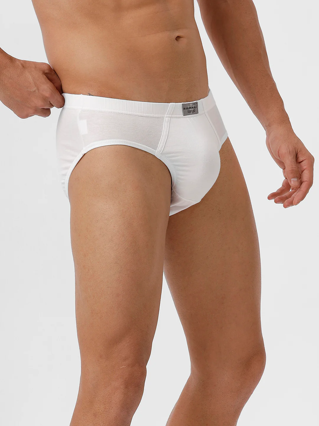 100% Combed Cotton White Inner Elastic Brief Suriya (Pack of 2) - Image 5