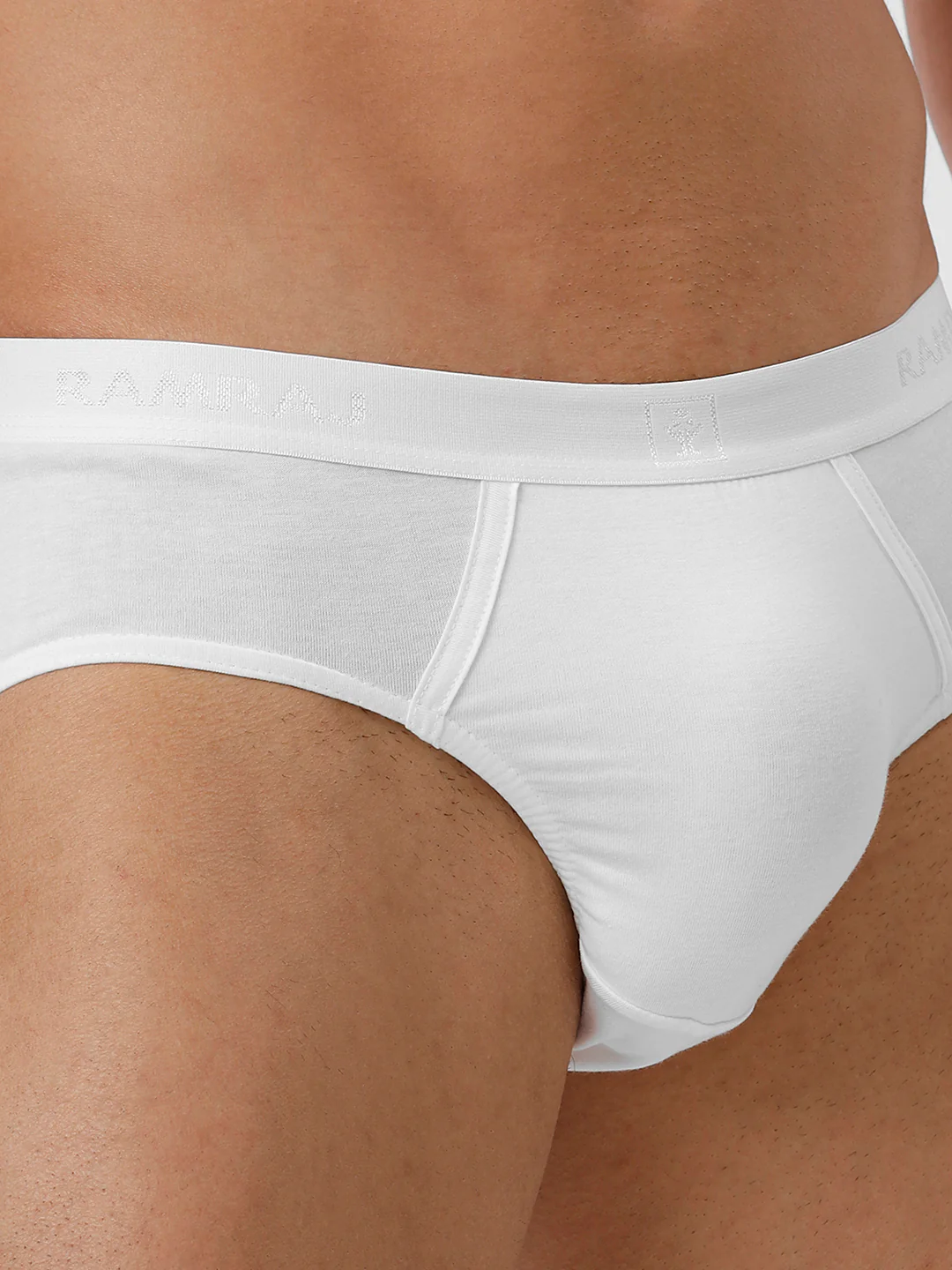 100% Combed Cotton White Outer Elastic Brief Suriya (Pack of 2) - Image 5