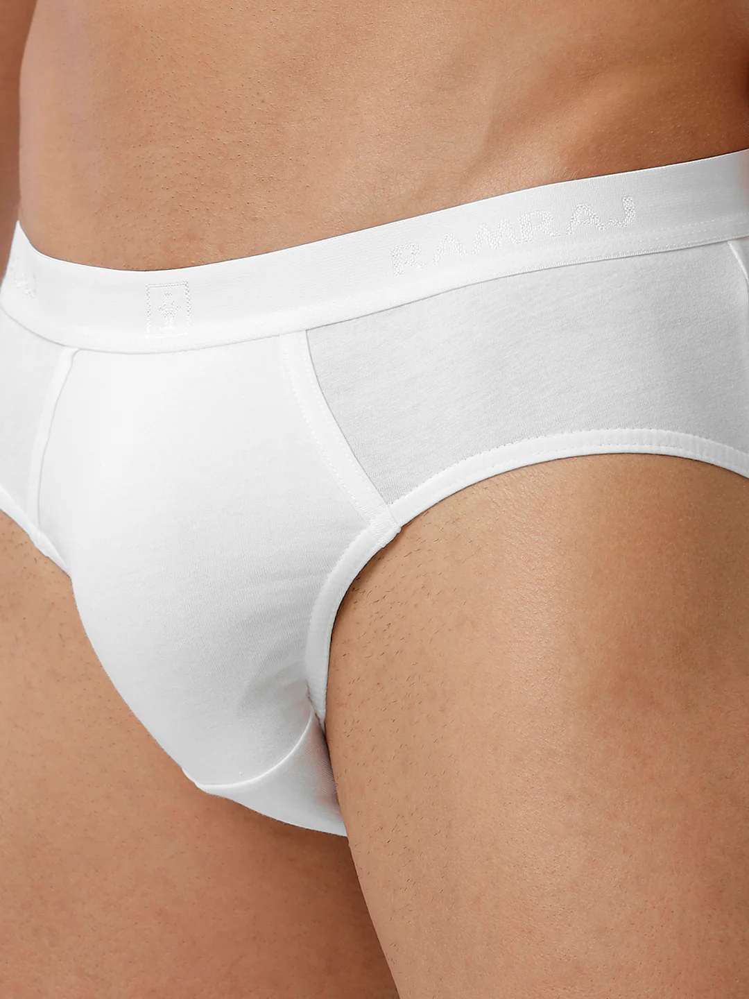 100% Combed Cotton White Outer Elastic Brief Suriya Plus Size (Pack of 2) - Image 4