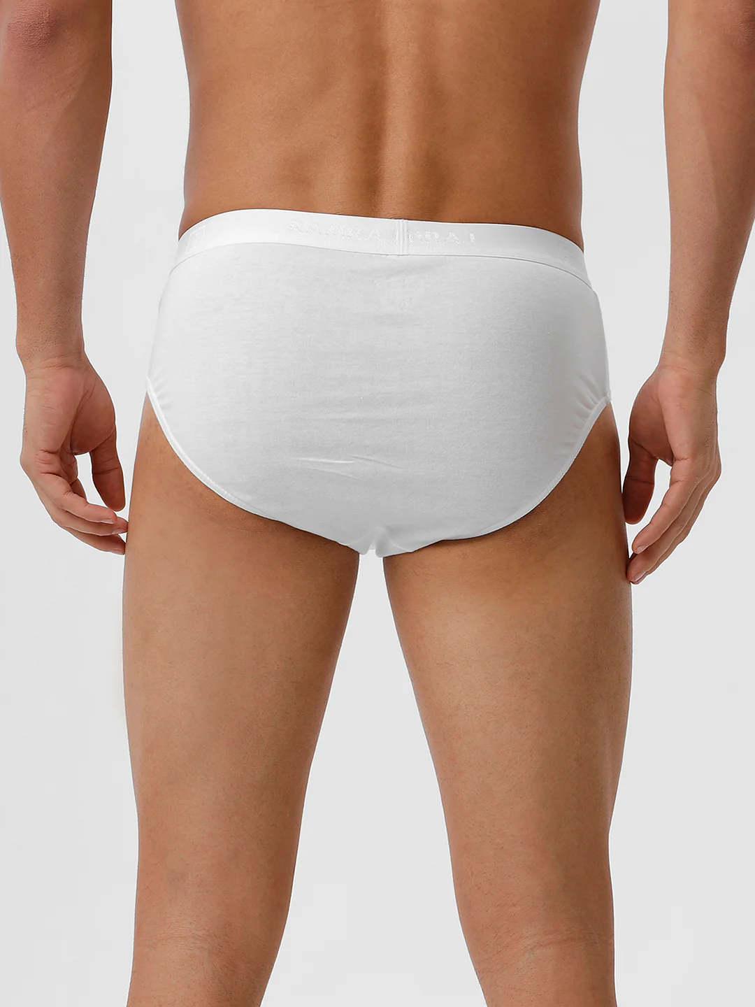 100% Combed Cotton White Outer Elastic Brief Suriya Plus Size (Pack of 2) - Image 5