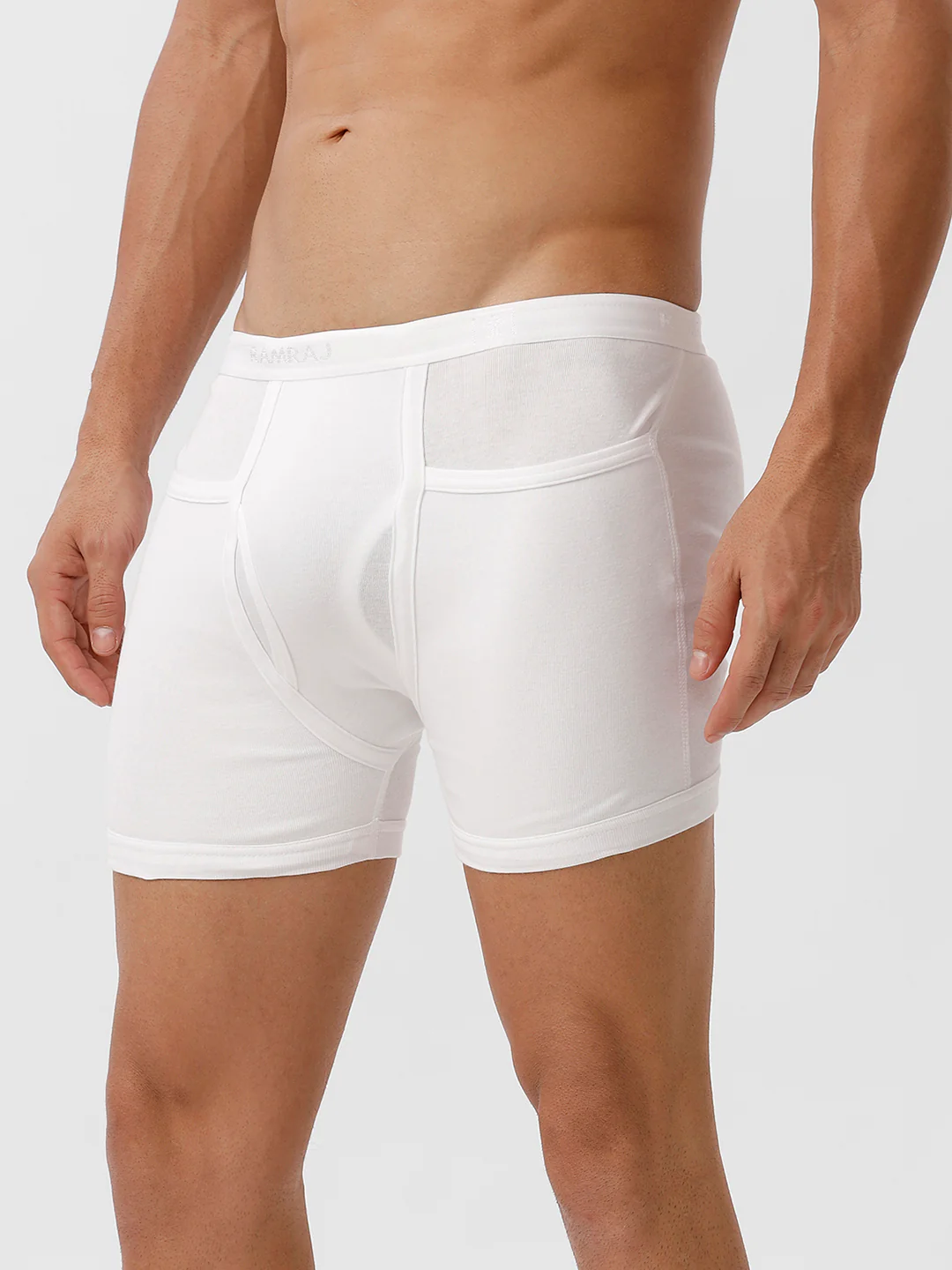 100% Combed Cotton White Pocket Trunk Imax Rib (Pack of 2) - Image 3