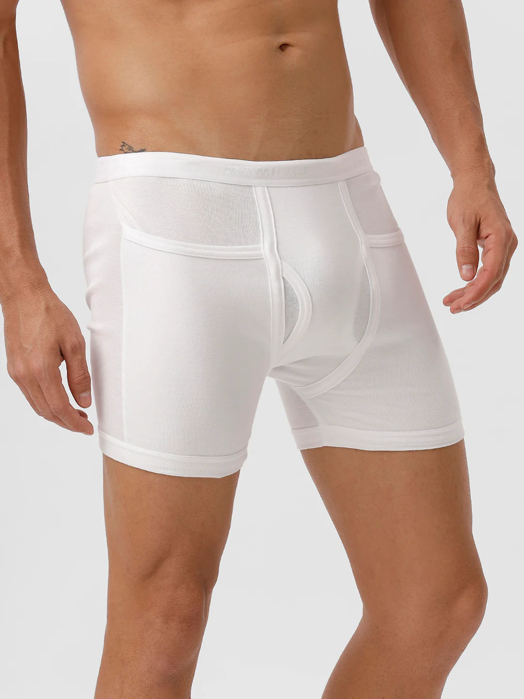 100% Combed Cotton White Pocket Trunk Imax Rib (Pack of 2) - Image 6