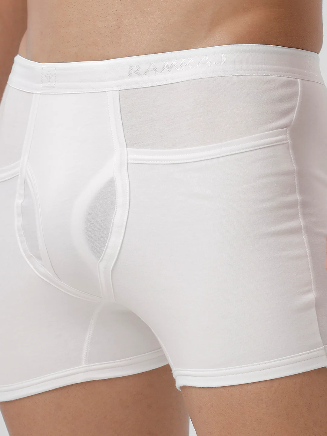 100% Combed Cotton White Pocket Trunk Plus Size Target (Pack of 2) - Image 3