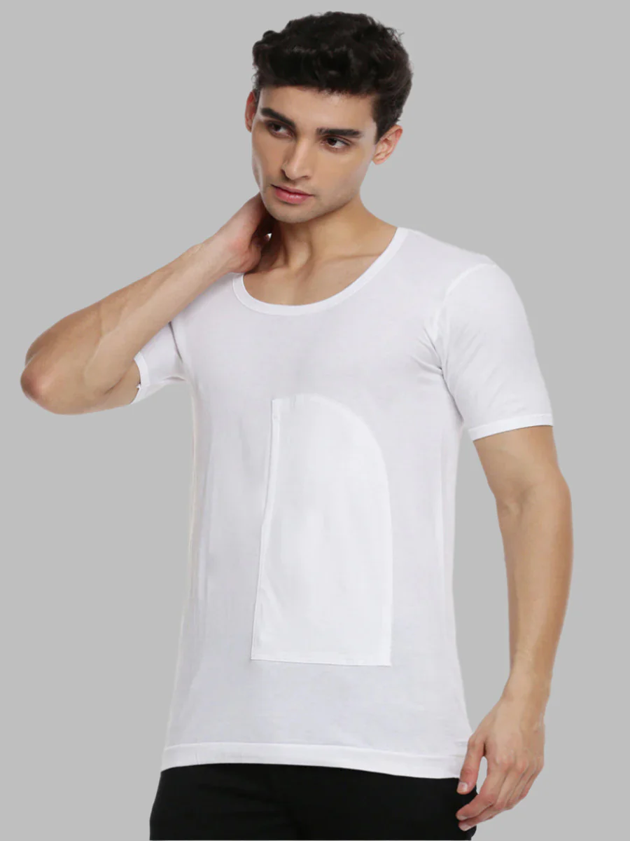 100% Combed Cotton White Pocket Vest RNS Sukra (Pack of 2) - Image 2