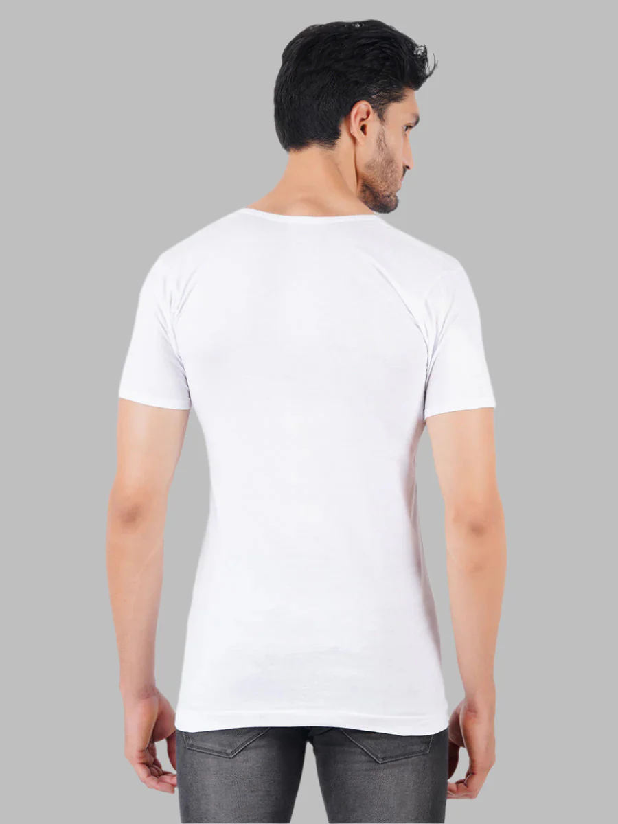 100% Combed Cotton White Vest PlusSize RNS Sukra (Pack of 2) - Image 2