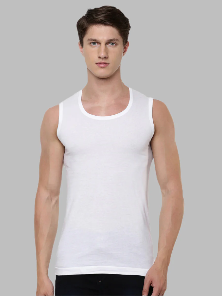 100 % Combed Cotton White Vest RNBS Rise Up (Pack of 2) - Image 2