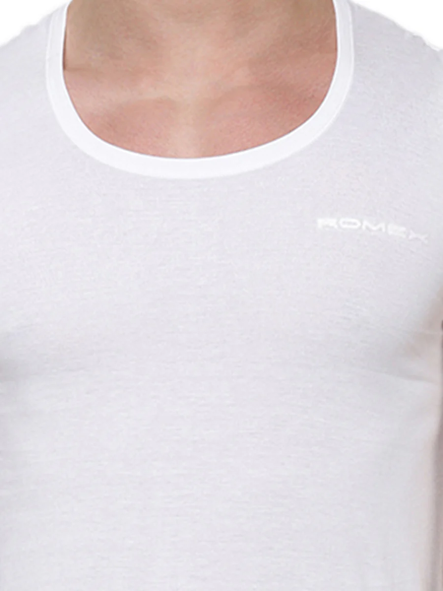100 % Combed Cotton White Vest RNBS Romex (Pack of 2) - Image 4