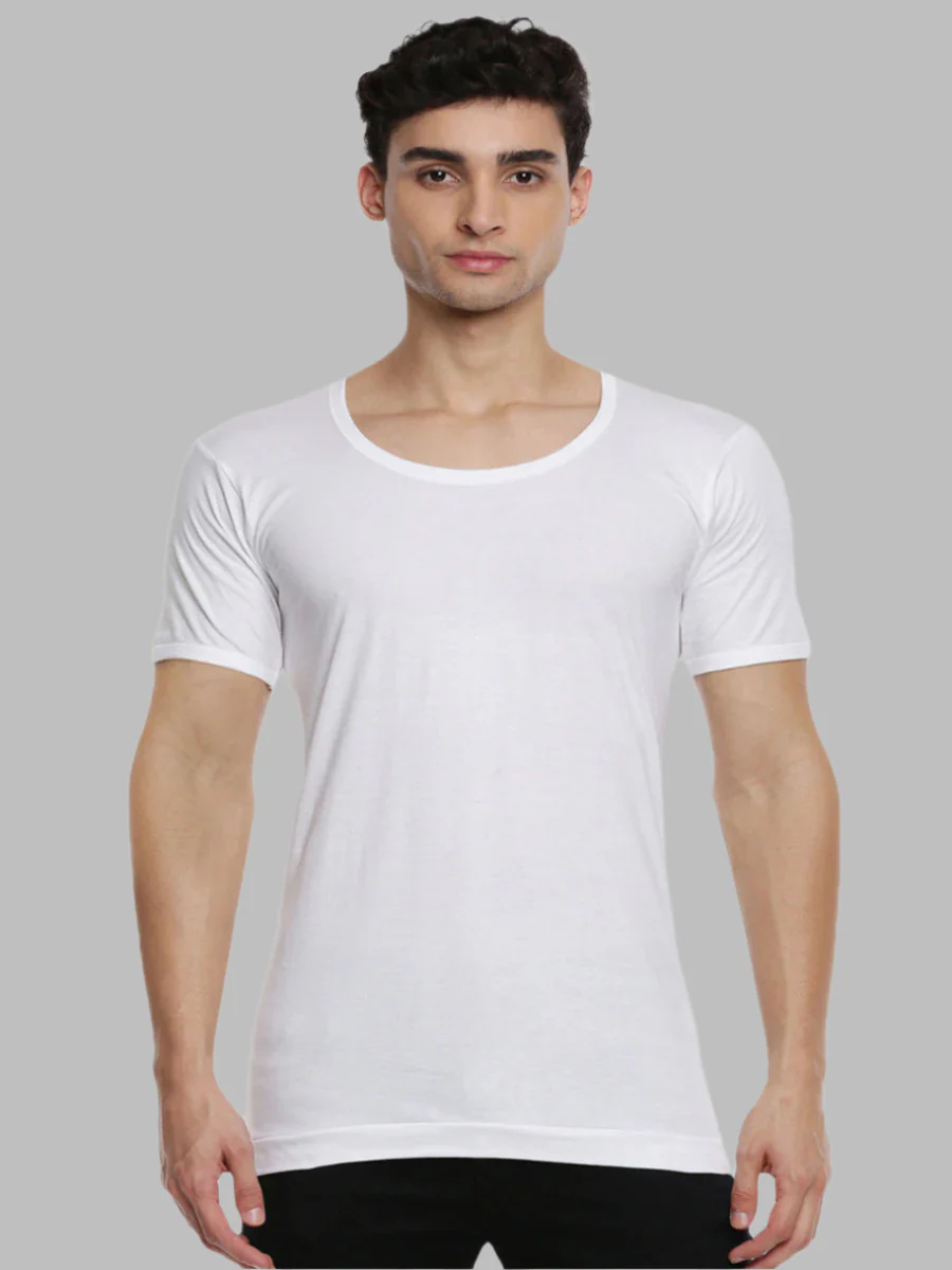 100% Combed Cotton White Vest RNS Sukra (Pack of 2)