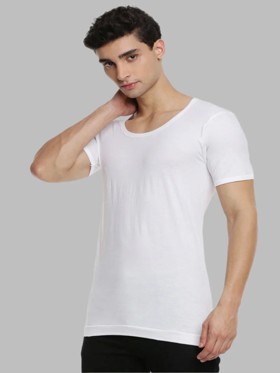 100% Combed Cotton White Vest RNS Sukra (Pack of 2) - Image 2