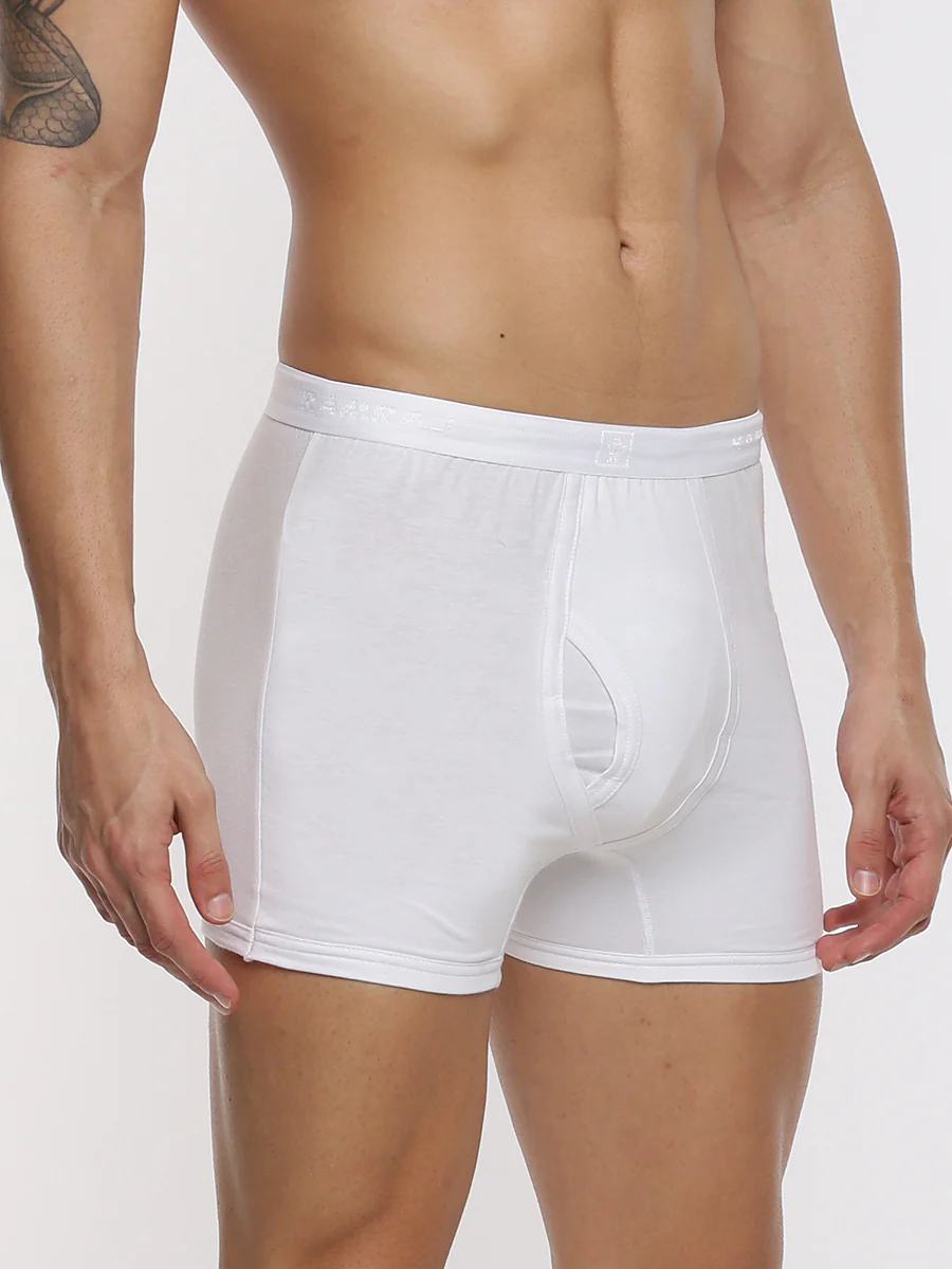 100% Combed Cotton White Without Pocket Trunk Imax Rib (Pack of 2) - Image 2