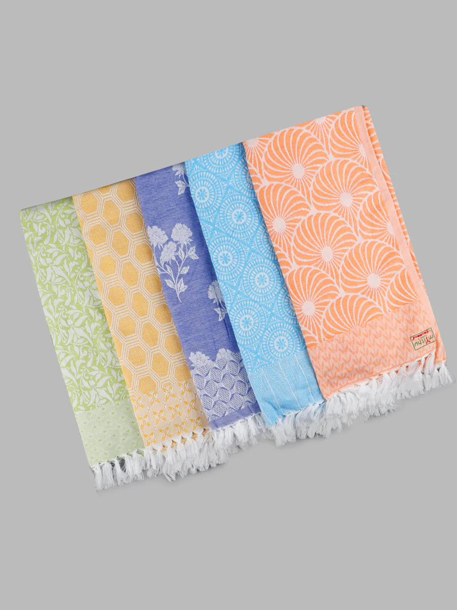 100% Cotton Assorted Colour Bath Towel Jakkard