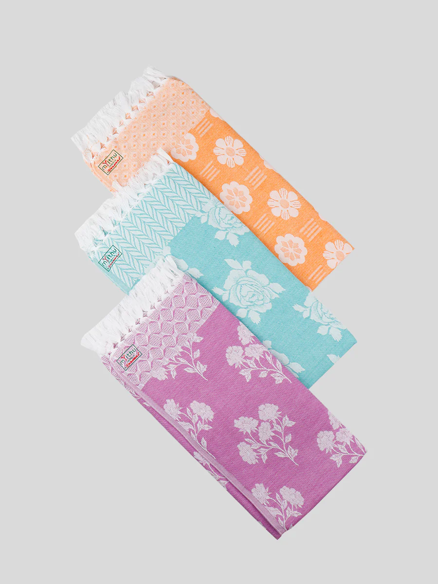 100% Cotton Assorted Colour Bath Towel Jakkard - Image 10