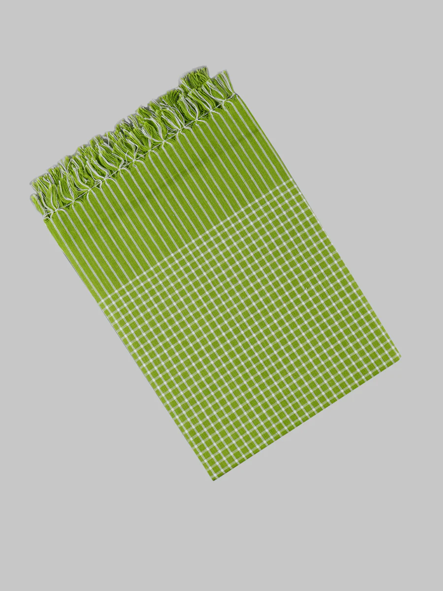 100% Cotton Assorted Colour Checked Bath Towel Hero (Pack of 2) - Image 2