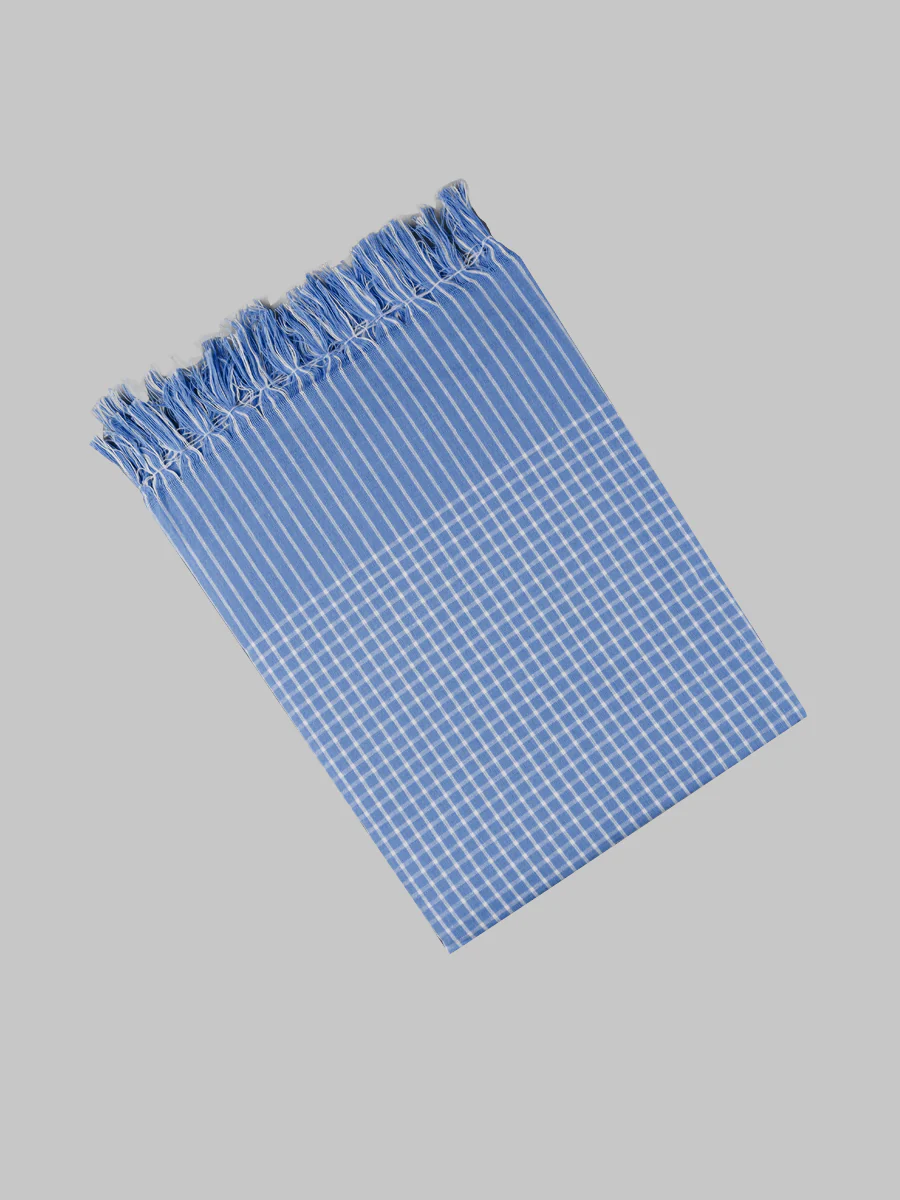 100% Cotton Assorted Colour Checked Bath Towel Hero (Pack of 2) - Image 6