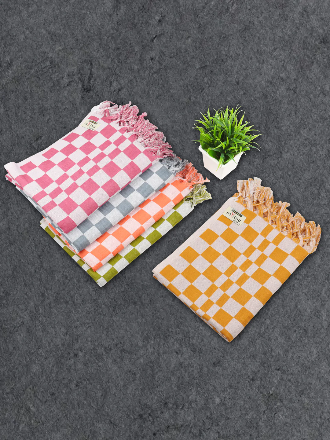 100% Cotton Bath Towel with Assorted Colour Twin Plus 73A - Image 8