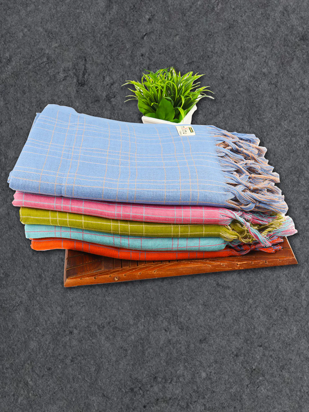 100% Cotton Bath Towel with Assorted Colour Twin Plus 896I