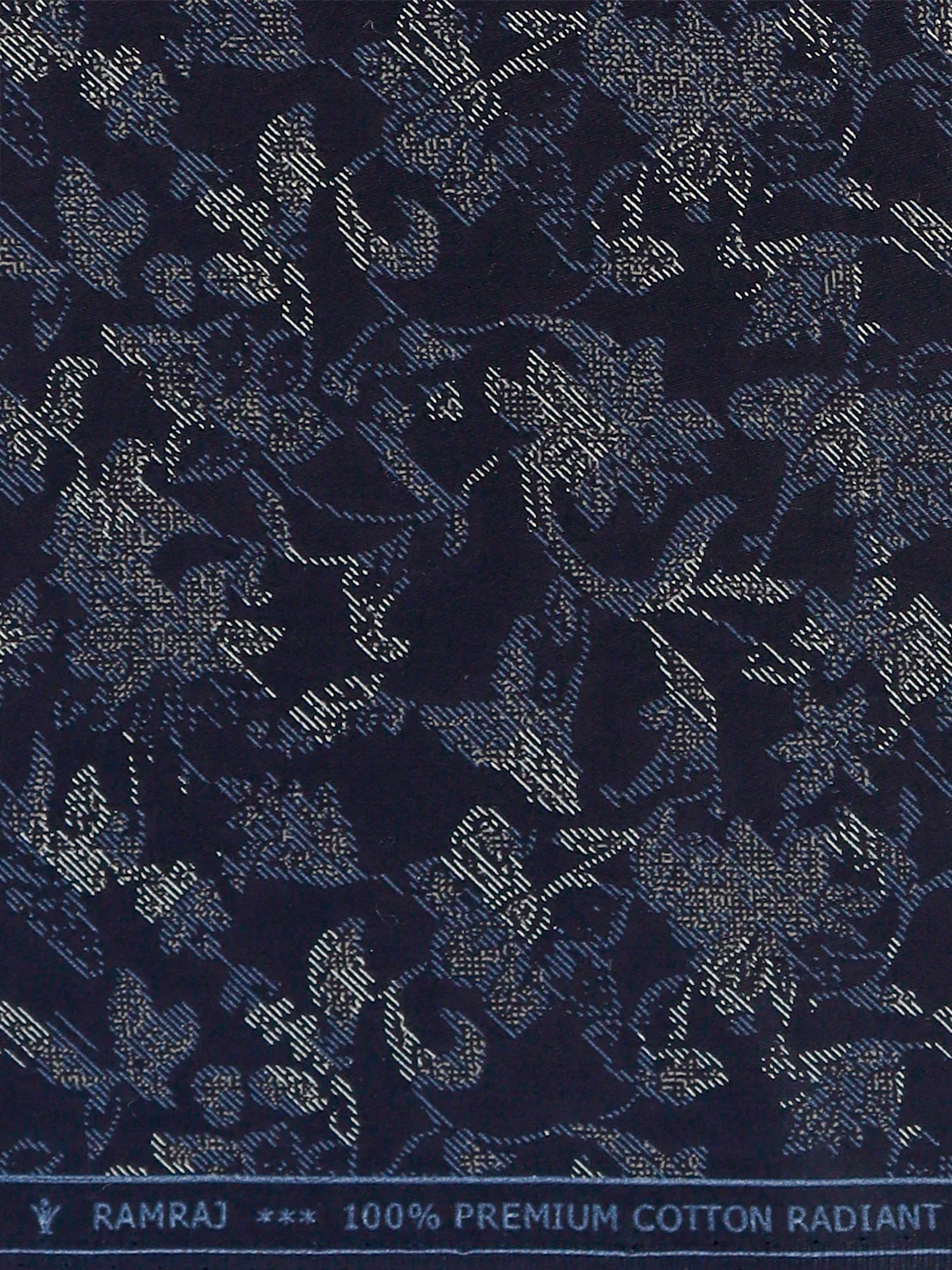 100% Cotton Black Printed Shirt Fabric Oslo - Image 2