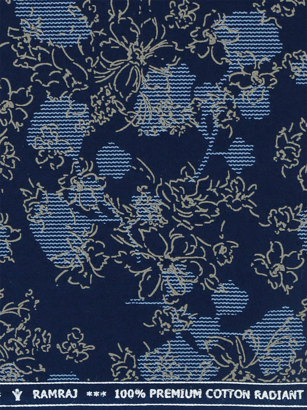 100% Cotton Blue Printed Shirt Fabric Oslo - Image 2