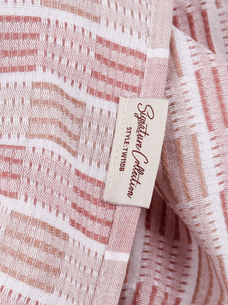 100% Cotton Checked Bath Towel Signature Pack of 3 1108 - Image 10