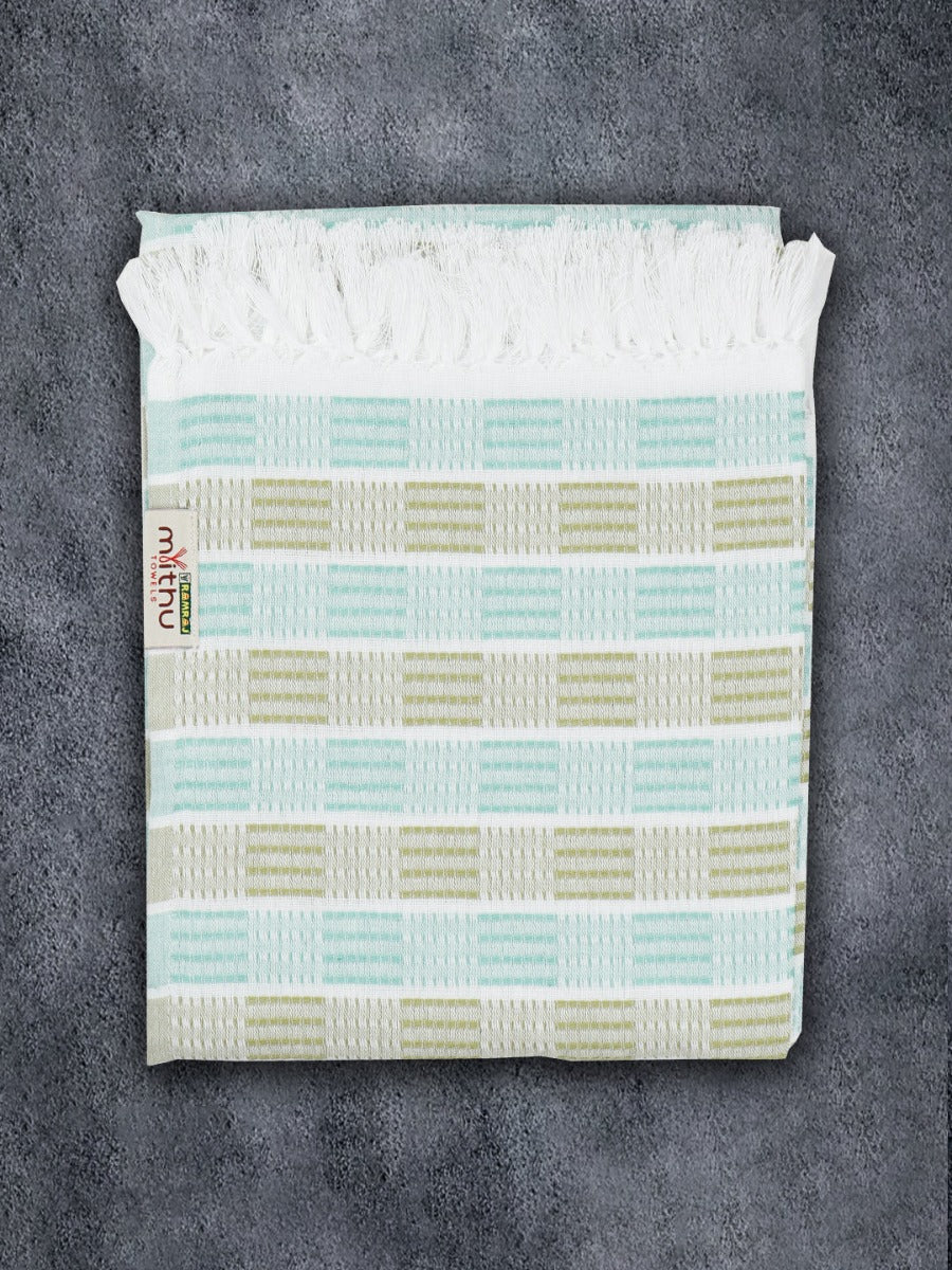 100% Cotton Checked Bath Towel Signature Pack of 3 1108 - Image 4