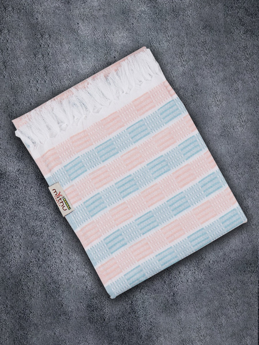 100% Cotton Checked Bath Towel Signature Pack of 3 1108 - Image 6