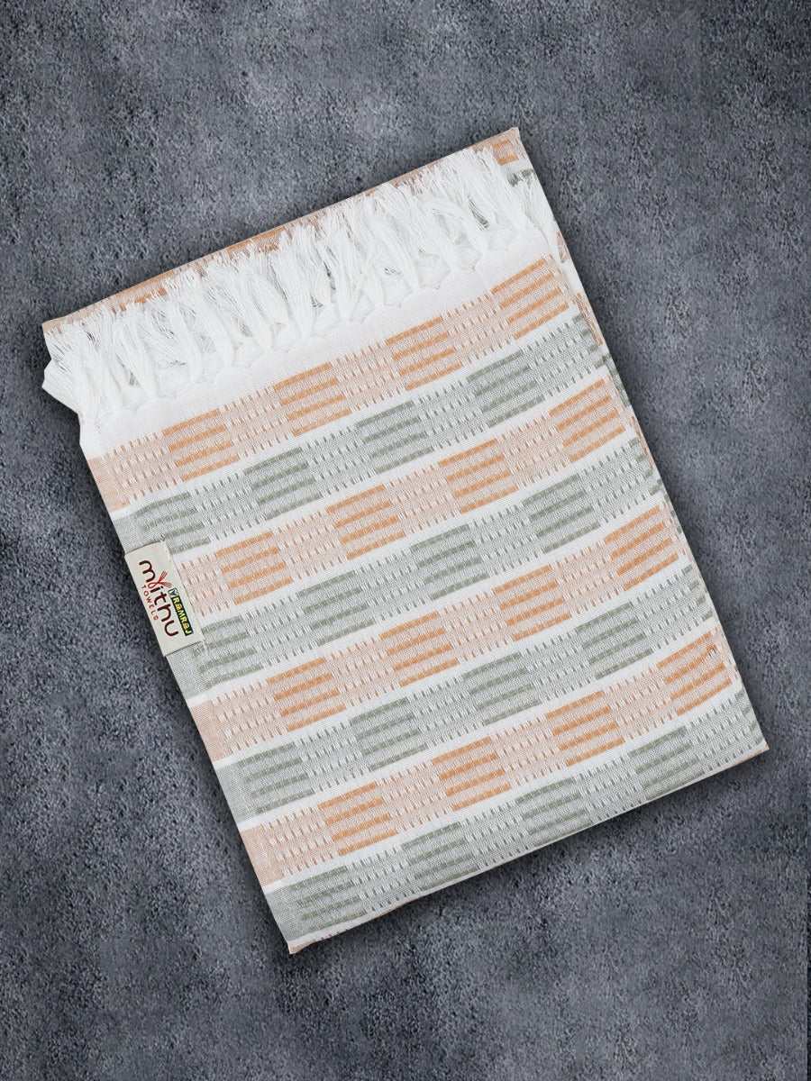 100% Cotton Checked Bath Towel Signature Pack of 3 1108 - Image 2