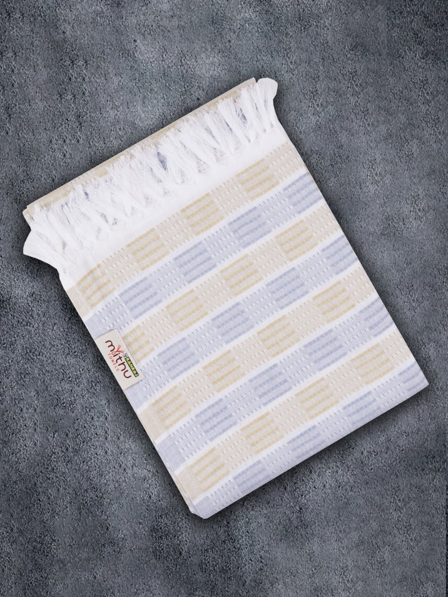100% Cotton Checked Bath Towel Signature Pack of 3 1108 - Image 7