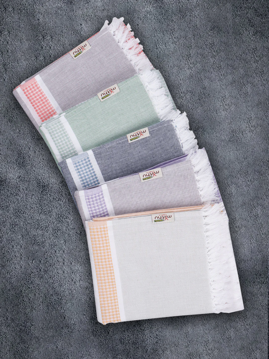 100% Cotton Checked Bath Towel Signature Pack of 2 1110