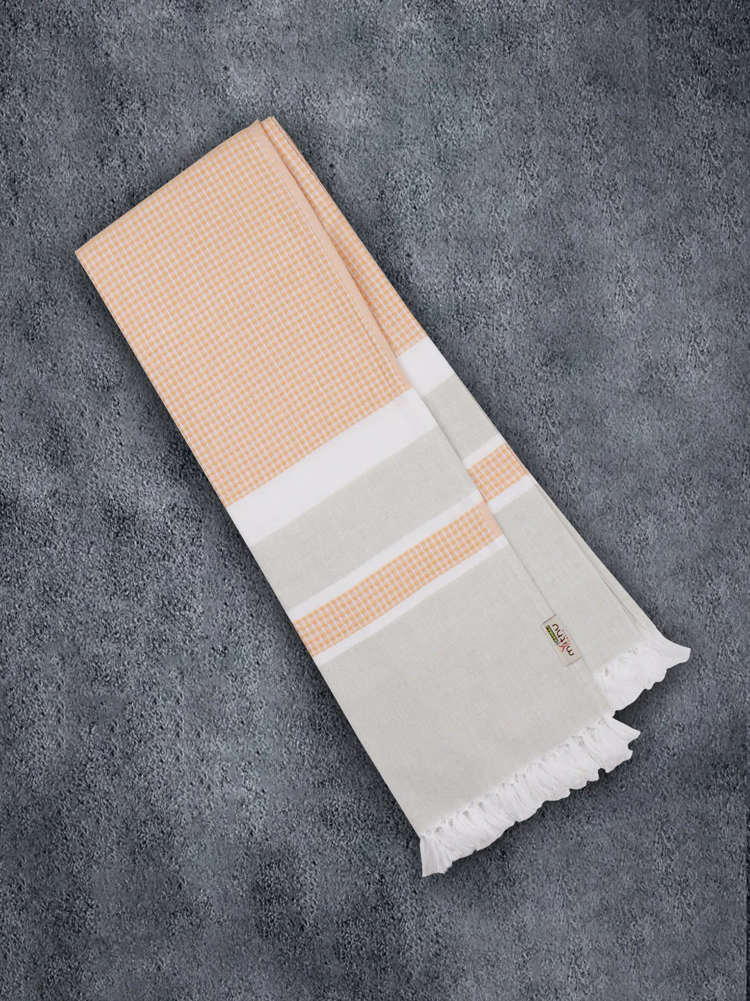 100% Cotton Checked Bath Towel Signature Pack of 2 1110 - Image 5
