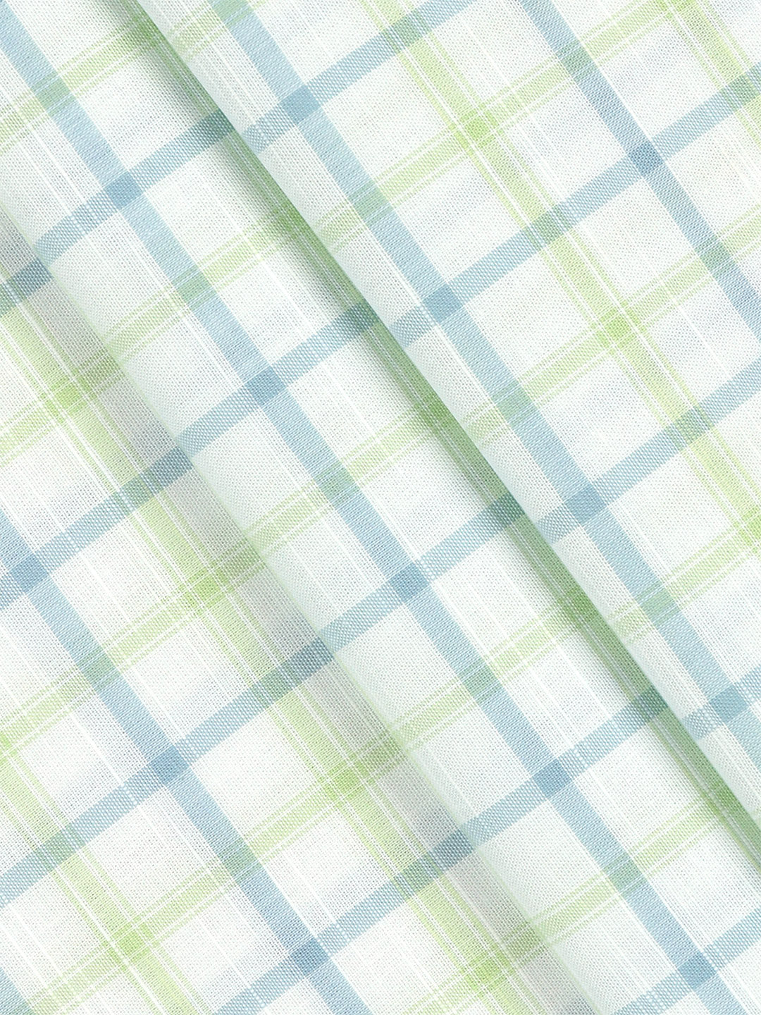100%Cotton Checks Shirt Fabric White Liberty Cotton - Image 2
