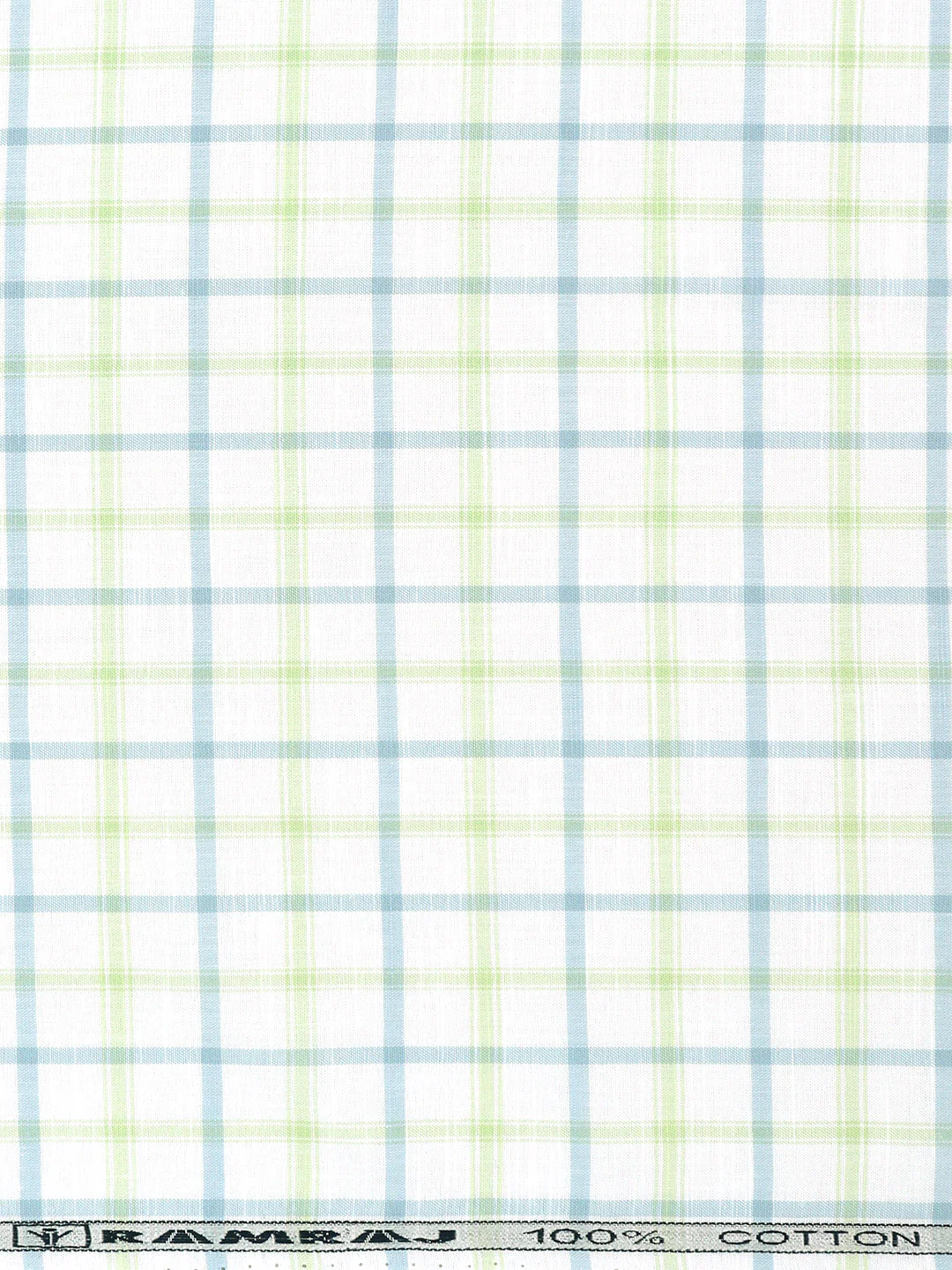 100%Cotton Checks Shirt Fabric White Liberty Cotton - Image 3
