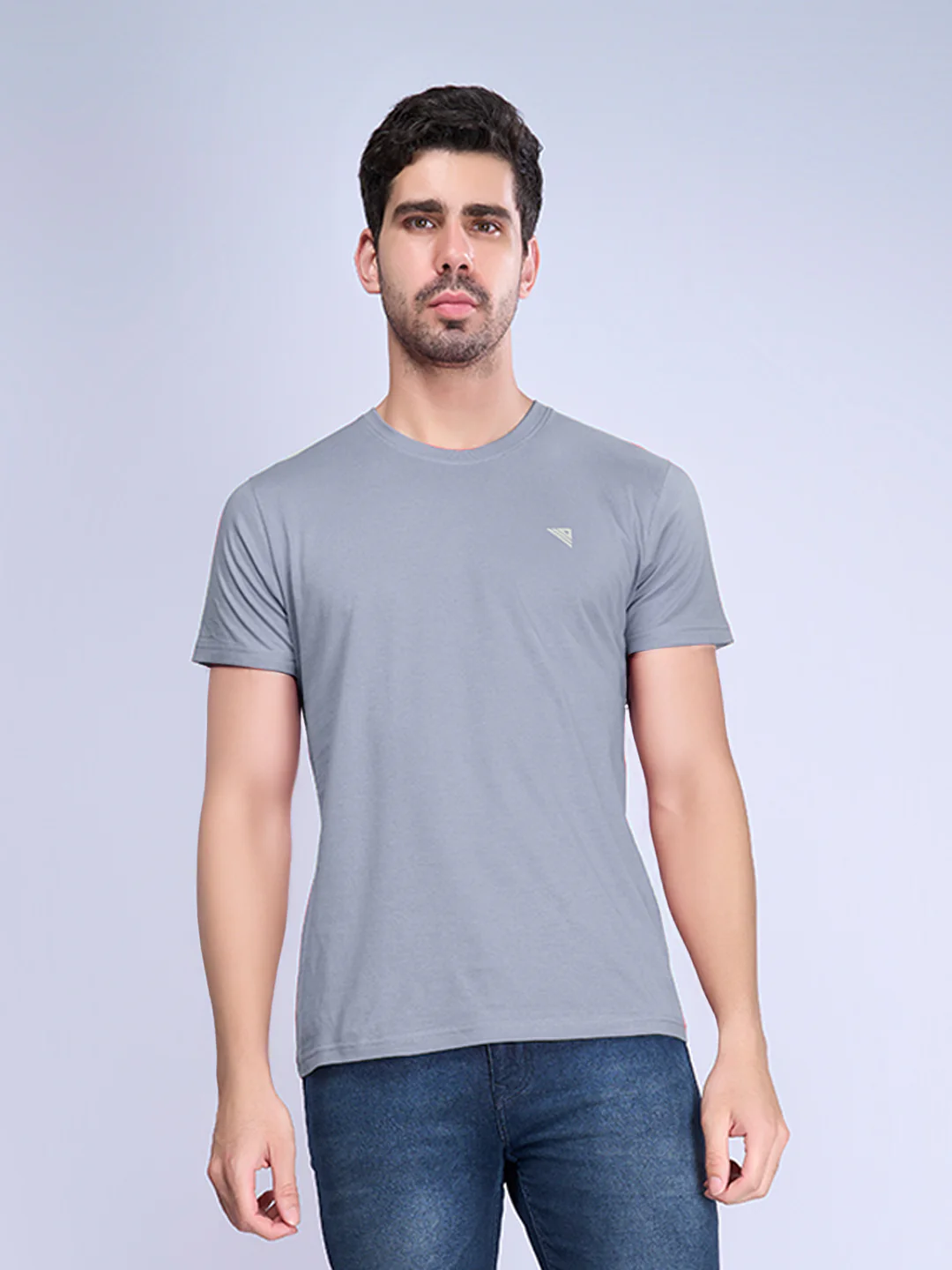 100% Cotton Crew Neck Tee Graphite Grey