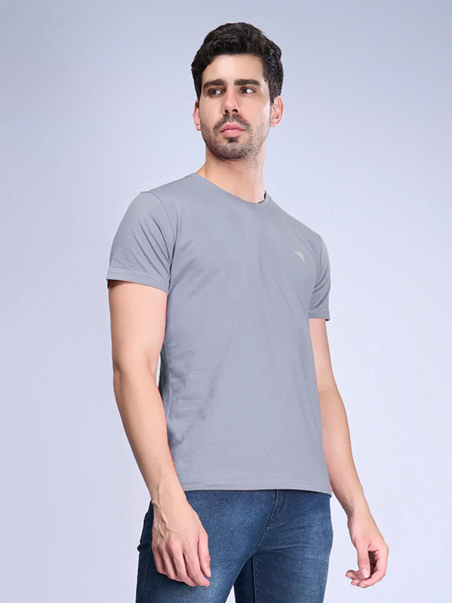 100% Cotton Crew Neck Tee Graphite Grey - Image 2
