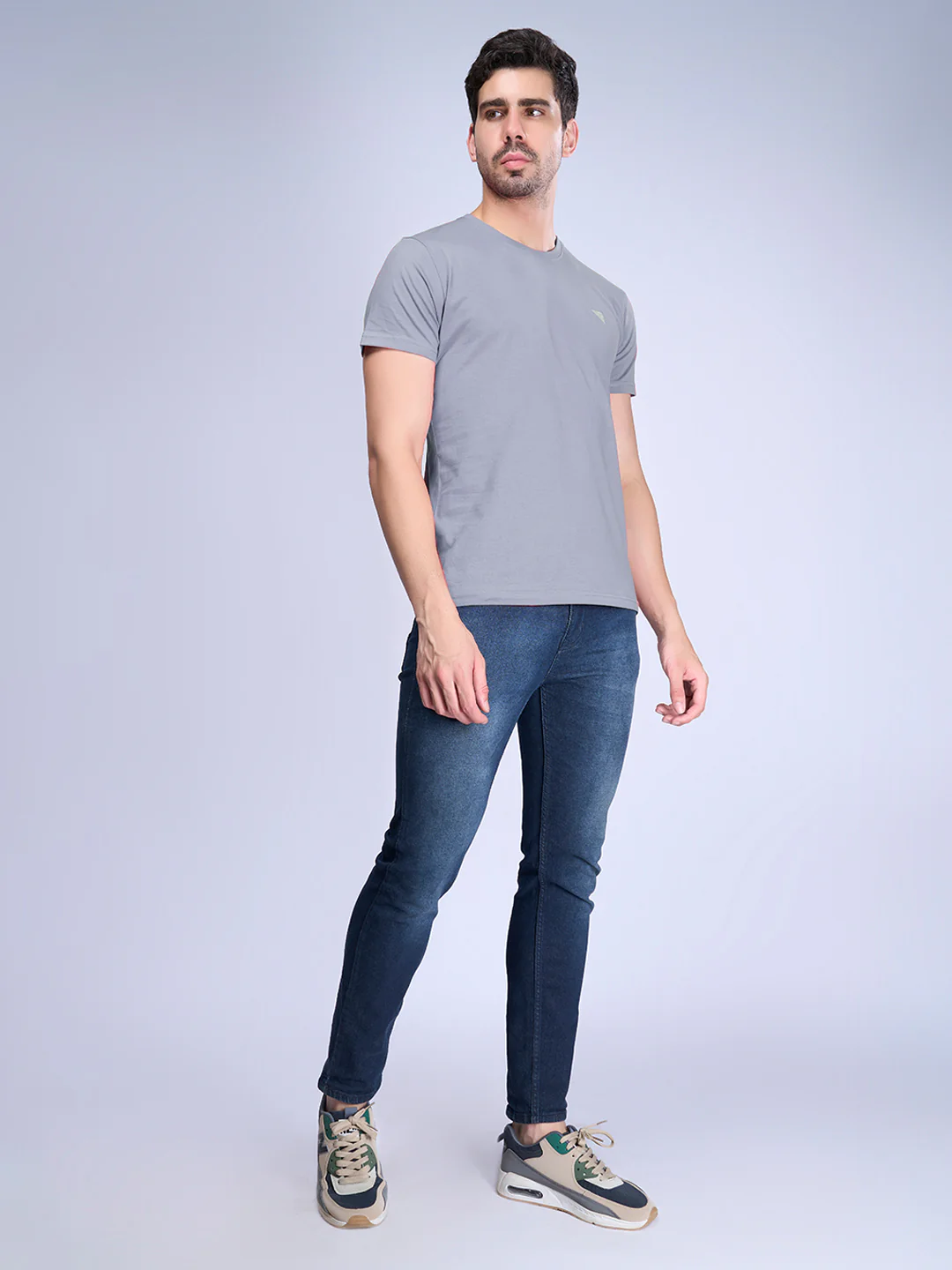 100% Cotton Crew Neck Tee Graphite Grey - Image 3