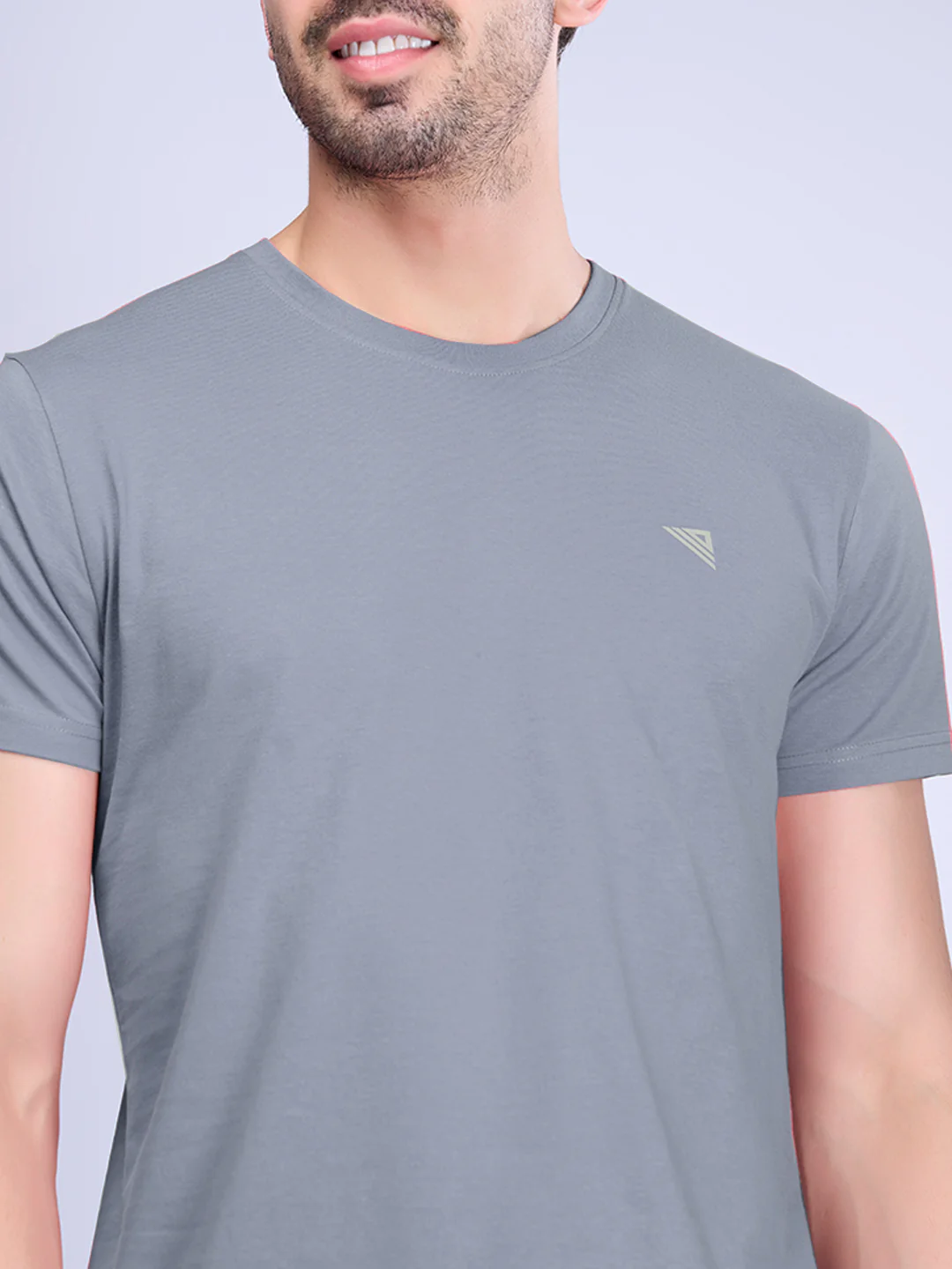 100% Cotton Crew Neck Tee Graphite Grey - Image 4