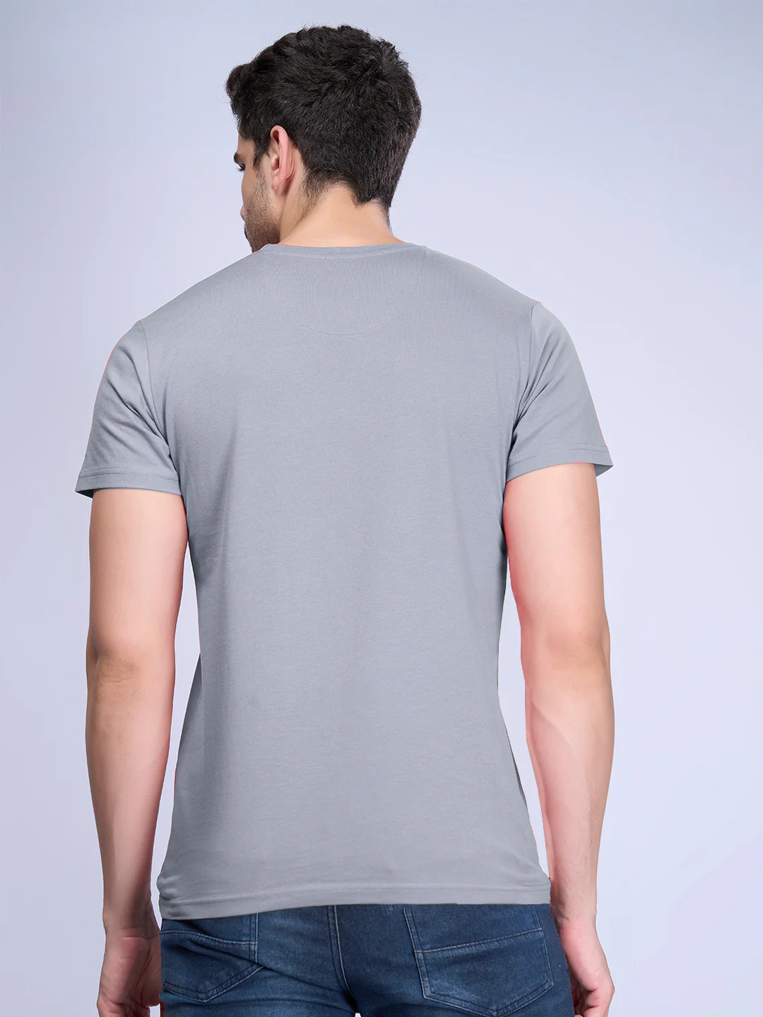 100% Cotton Crew Neck Tee Graphite Grey - Image 5