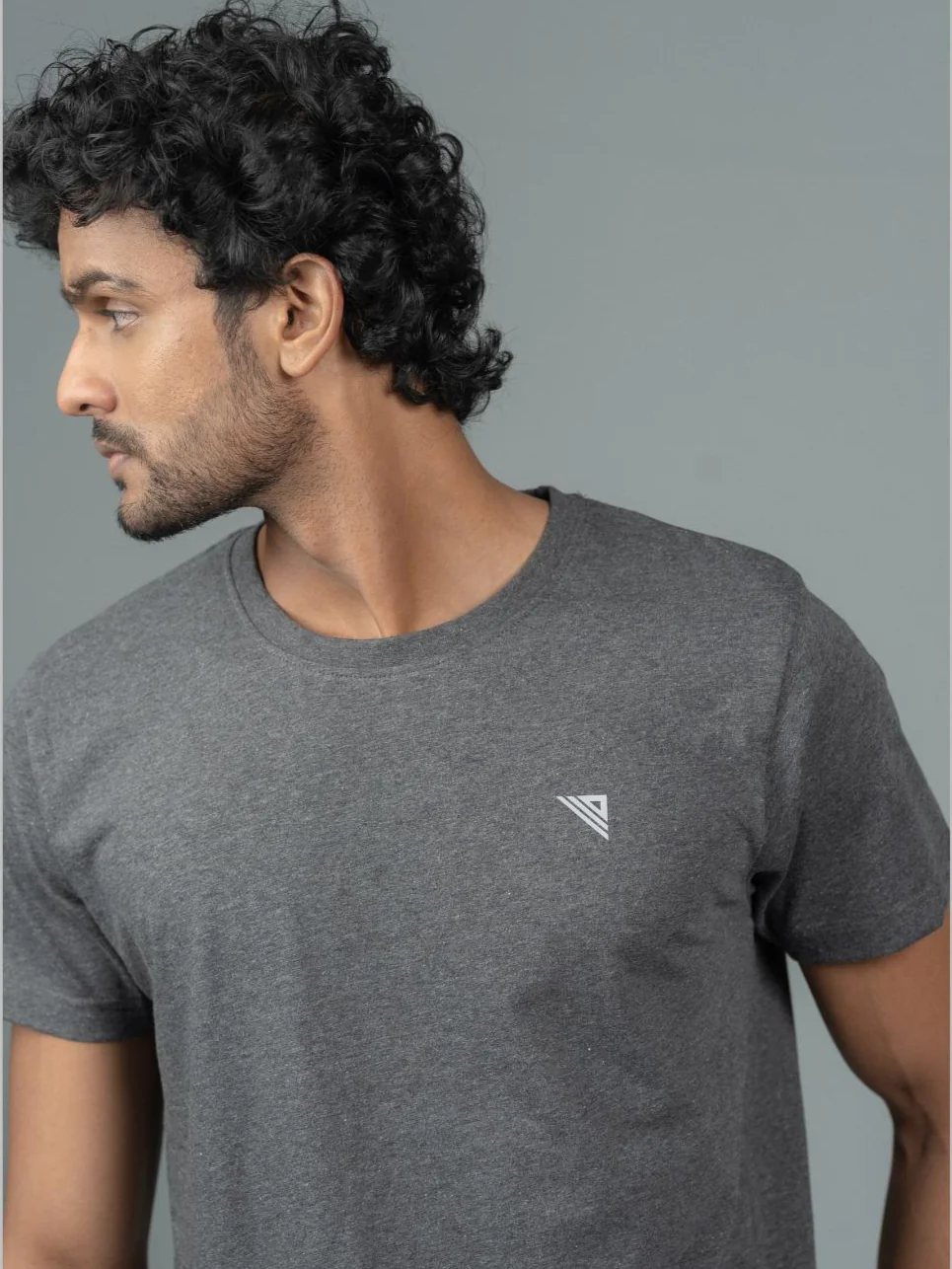 100% Cotton Crew Neck Tee Charcoal - Image 7