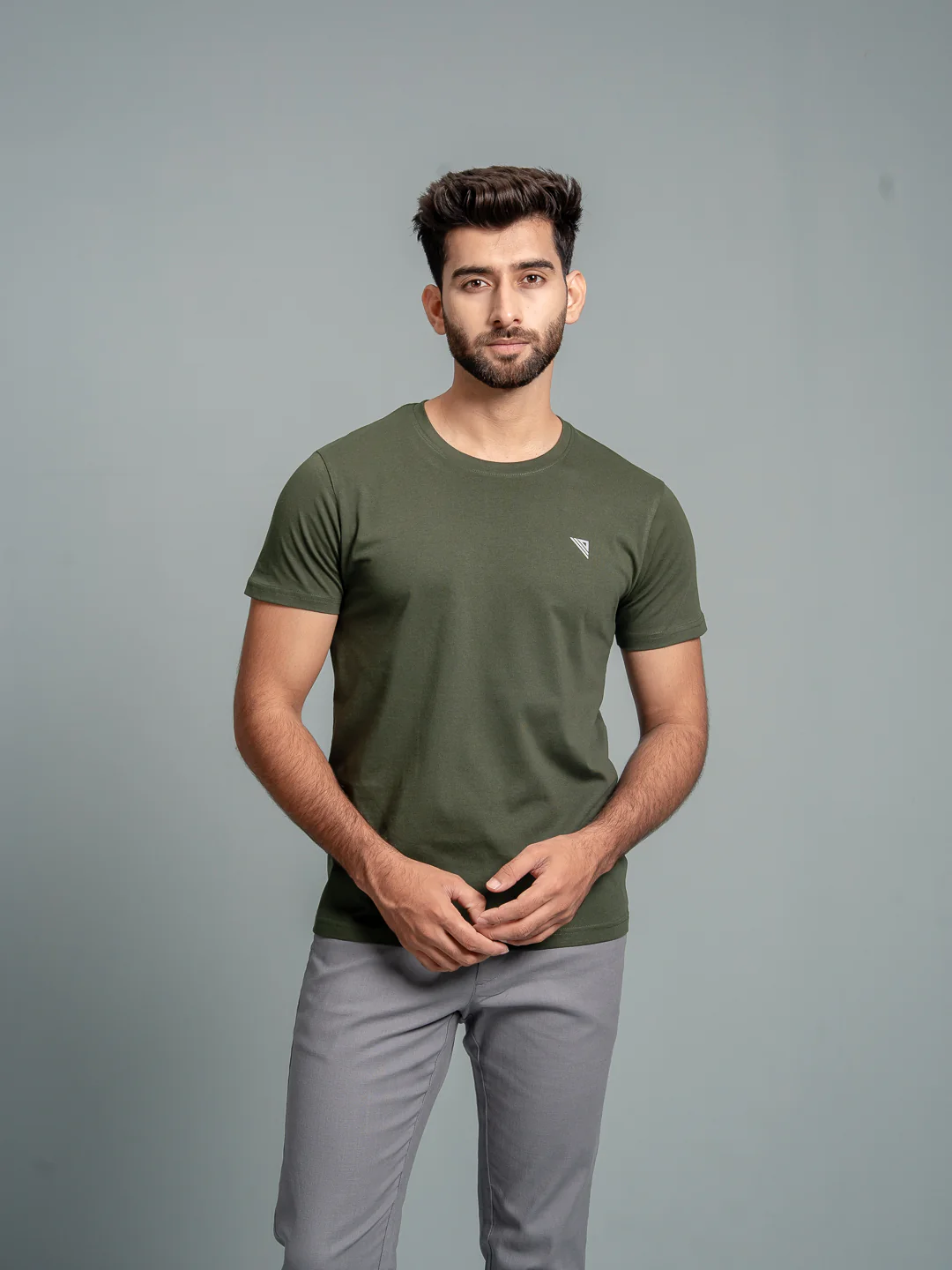 100% Cotton Crew Neck Tee Hunter Green