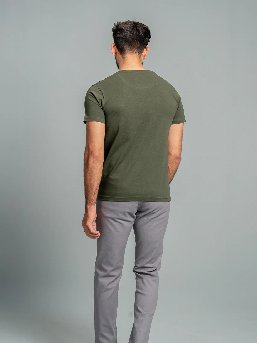 100% Cotton Crew Neck Tee Hunter Green - Image 3
