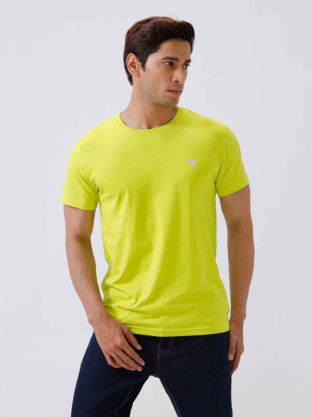 100% Cotton Crew Neck Tee Lime Green - Image 5