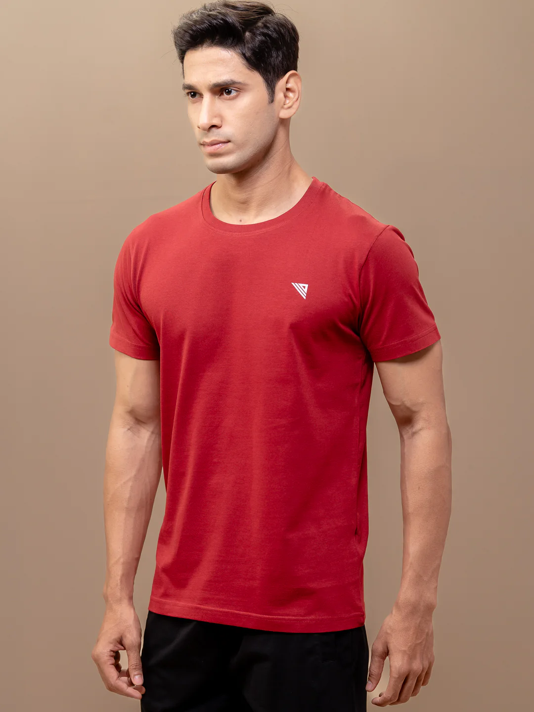 100% Cotton Crew Neck Tee Maroon - Image 2