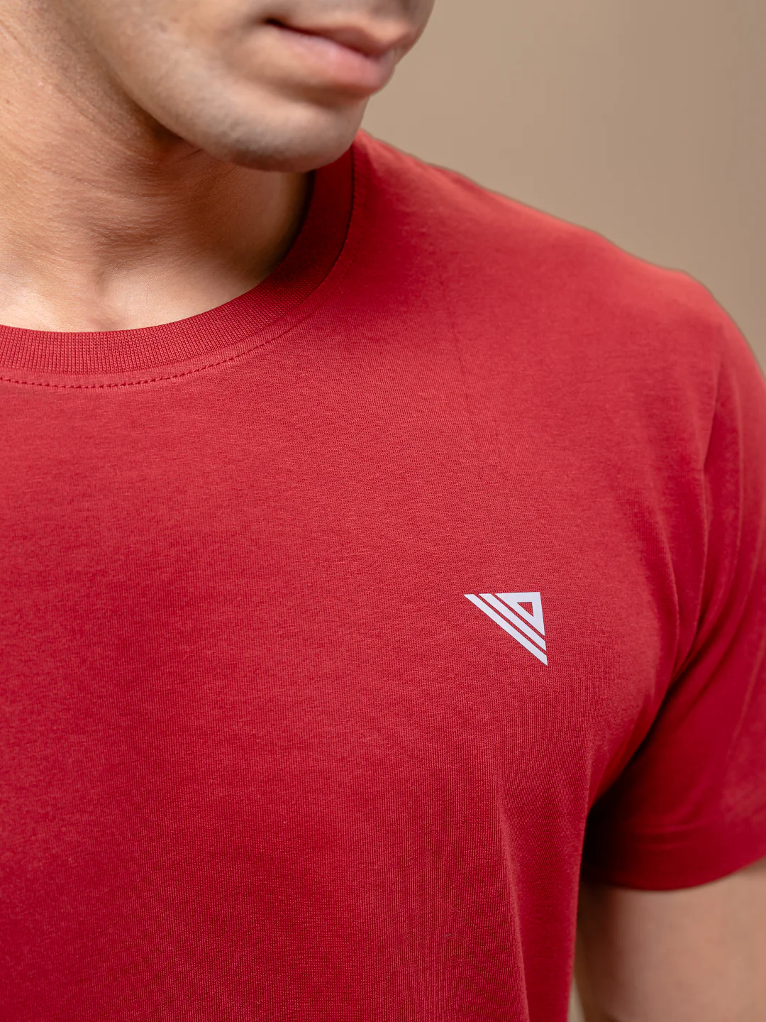 100% Cotton Crew Neck Tee Maroon - Image 3