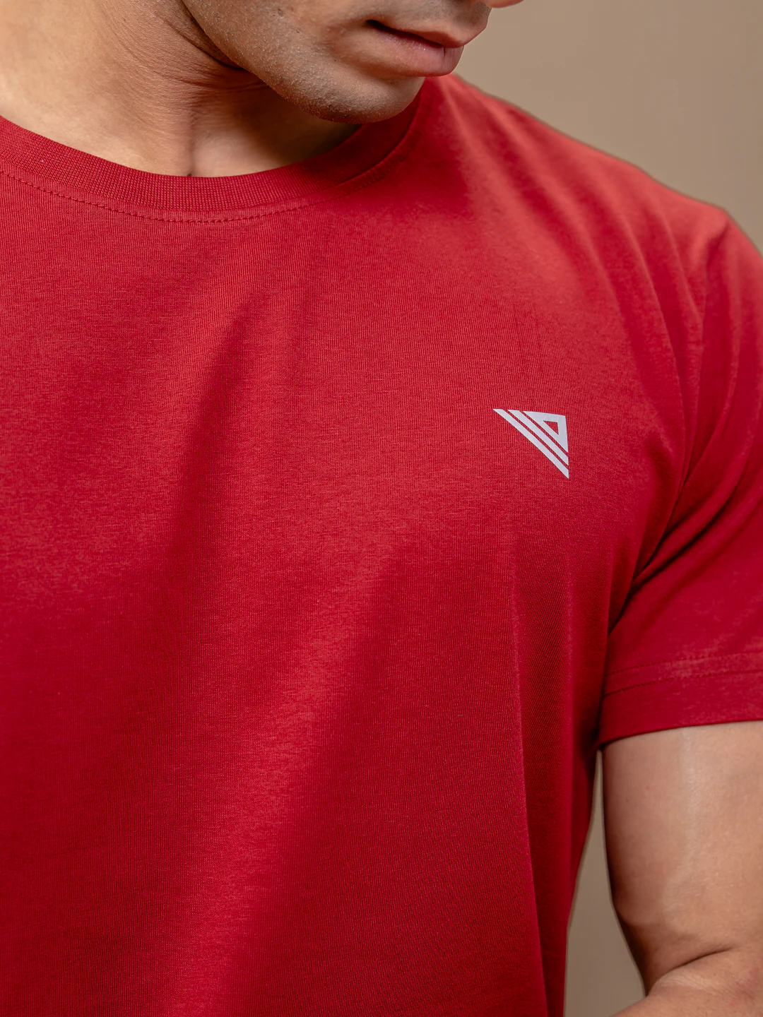 100% Cotton Crew Neck Tee Maroon - Image 6